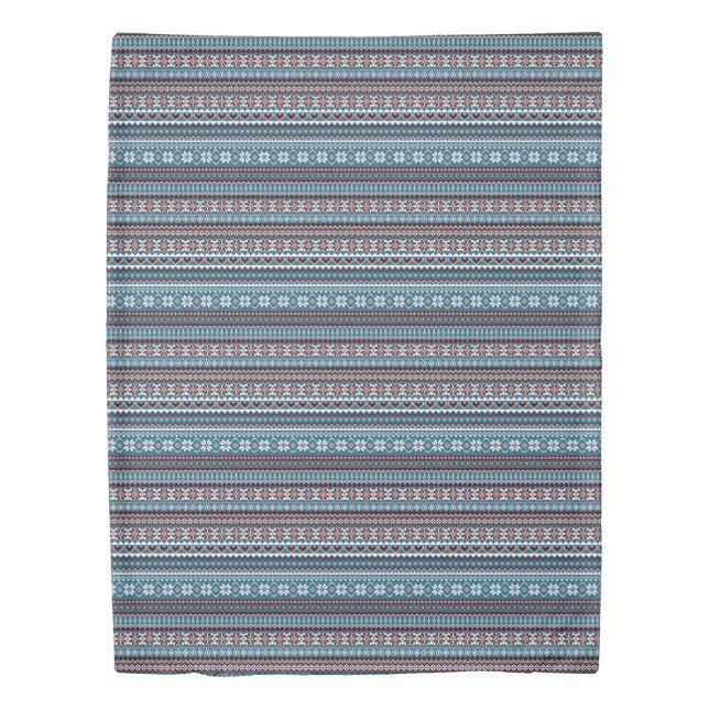 Classic Scandinavian Christmas Sweater Pattern Duvet Cover (Front)