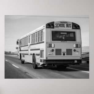 Classic School Bus Retro Americana Poster