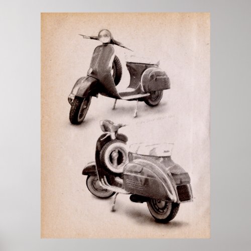 Classic Scooter 1969 Poster