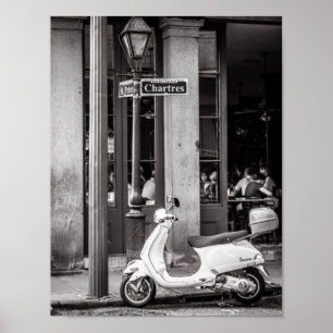 Classic Scooter Poster Paris France