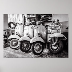 Classic Scooter Poster   Paris France