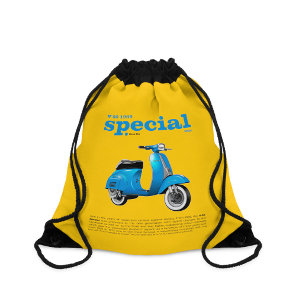 Classic Scooter V-50 Special Blue Customizable Drawstring Bag
