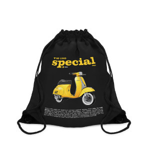 Classic Scooter V-50 Special Yellow Customizable Drawstring Bag