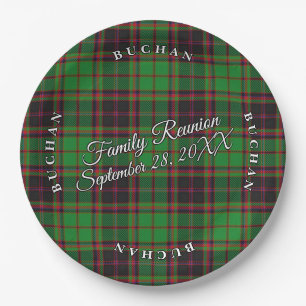 Classic Scots Clan Buchan Tartan Event Paper Plates