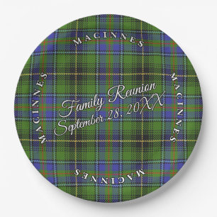 Classic Scots Clan MacInnes Tartan Event Paper Plates