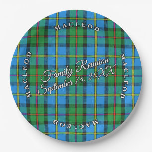 Classic Scots Clan MacLeod of Harris Tartan Event Paper Plates
