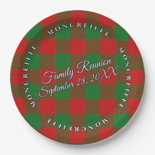 Classic Scots Clan Moncreiffe Tartan Event Paper Plates