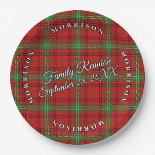 Classic Scots Clan Morrison Tartan Event Paper Plates