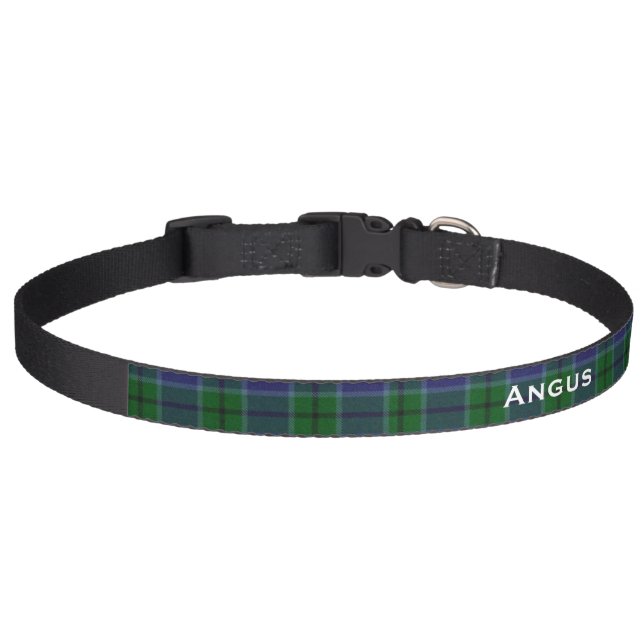 Classic Scott Tartan Plaid Custom Dog Collar (Front)