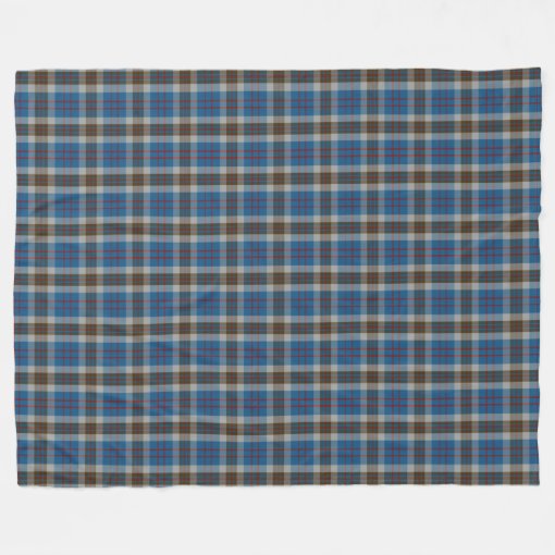Classic Scottish Clan Thompson Blue Tartan Plaid Fleece Blanket Zazzle