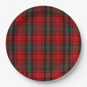 Classic Scottish Tartan Heritage Festive Christmas Paper Plates