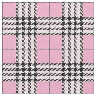 Classic Scottish Tartan Pattern Pink Fabric