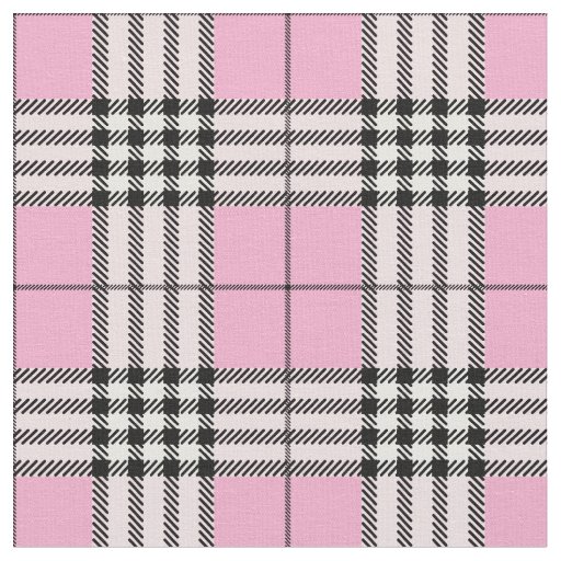 Classic Scottish Tartan Pattern Pink Fabric