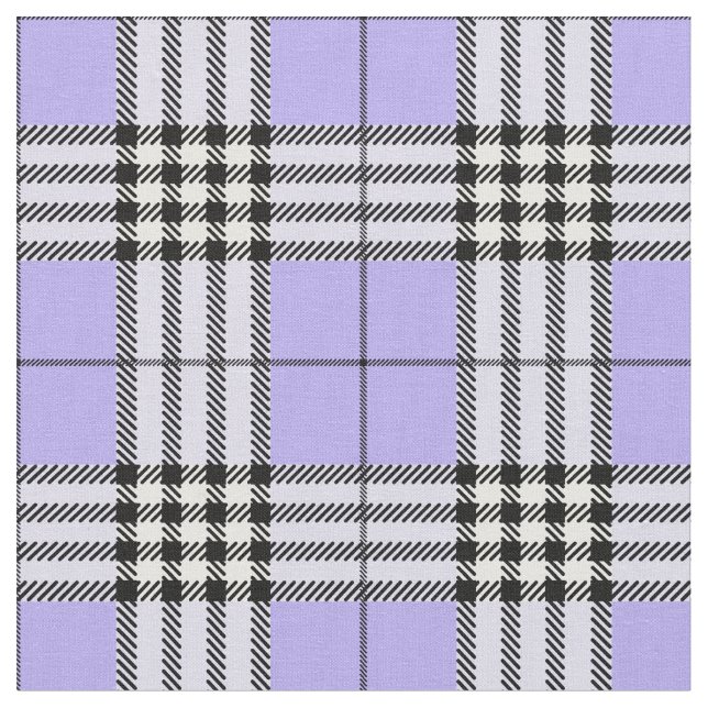 Classic Scottish Tartan Pattern Violet Fabric (Close Up)