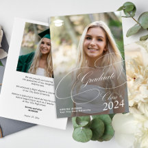 Classic script 2 photos class of 2024 graduation