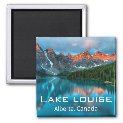 classic scriptalberta canada lake louisephoto magnet