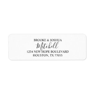 Classic Script Couple Return Address Labels
