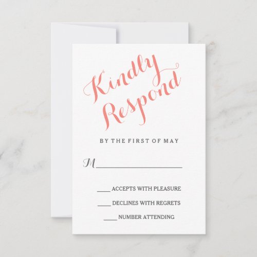 Classic Script | Elegant Wedding RSVP Card