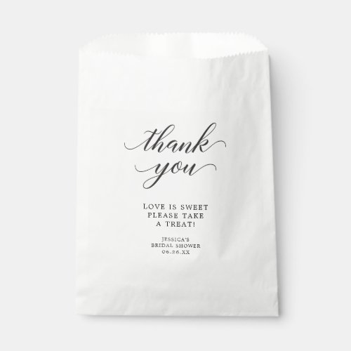 Classic Script Favor Bag Love is Sweet