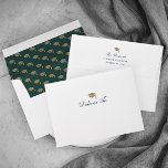 Classic Script Gold Cap Graduation Invitation Envelope<br><div class="desc">Classic Script Gold Cap Graduation Invitation envelope. A great way to send off your graduation invitation announcements. Click the edit button to personalize this design.</div>