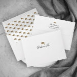 Classic Script Gold Cap Graduation Invitation Envelope<br><div class="desc">Classic Script Gold Cap Graduation Invitation envelope. A great way to send off your graduation invitation announcements. Click the edit button to personalize this design.</div>