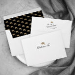 Classic Script Gold Cap Graduation Invitation Envelope<br><div class="desc">Classic Script Gold Cap Graduation Invitation envelope. A great way to send off your graduation invitation announcements. Click the edit button to personalize this design.</div>
