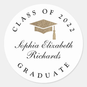 Classic Script Graduation Classic Round Sticker