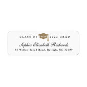 Classic Script Graduation Return Address Label (Front)