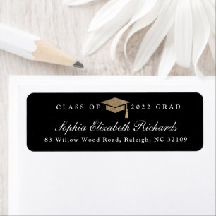 Classic Script Graduation Return Address Label