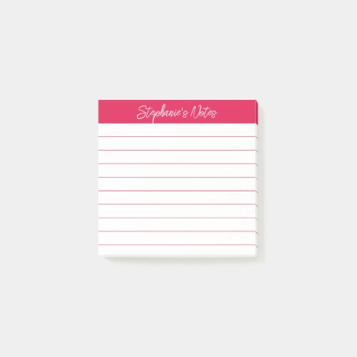 Classic Script Notes Cherry Red Lined