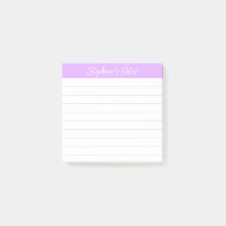 Classic Script Notes Light Lavender Lined