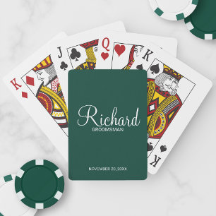 Classic Script Personalized Groomsmen Playing Card