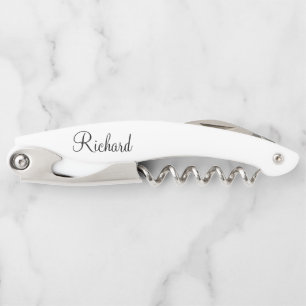 Classic Script Personalized Name Waiter's Corkscrew