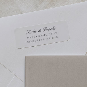 Classic Script Return Address Label