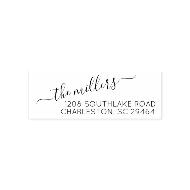 Classic Script Return Address Self Inking Stamp (Design)