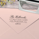 Classic Script Return Address Self-inking Stamp<br><div class="desc">This classic style return address stamp design features a combination of elegant script and traditional text. It's makes a wonderful gift. Simply customize your details and select your ink color.</div>
