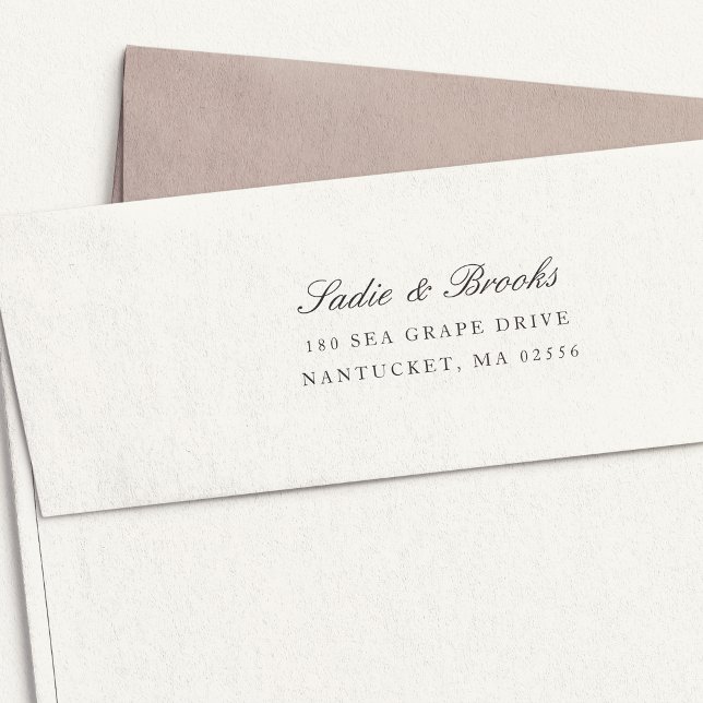 Classic Script Return Address Self-inking Stamp (Creator Uploaded)