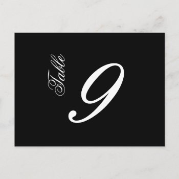 Classic Script Table Numbers (white / Black) by WindyCityStationery at Zazzle
