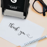 Classic Script Thank You Heart Self-inking Stamp<br><div class="desc">The perfect way to put your mark thank you for any occasion!</div>