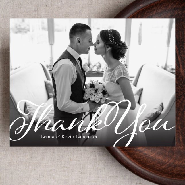 Classic Script Thank You Wedding Invitation (Creator Uploaded)