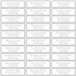 Classic Script Wedding Guest Names Address Sticker<br><div class="desc">Composed of simple serif and classic cursive script typography. These elements are simple,  elegant,  and modern. This has 30 stickers. 
 
 This is designed by White Paper Birch Co. exclusive for Zazzle.
 
 Available here:
 http://www.zazzle.com/store/whitepaperbirch</div>