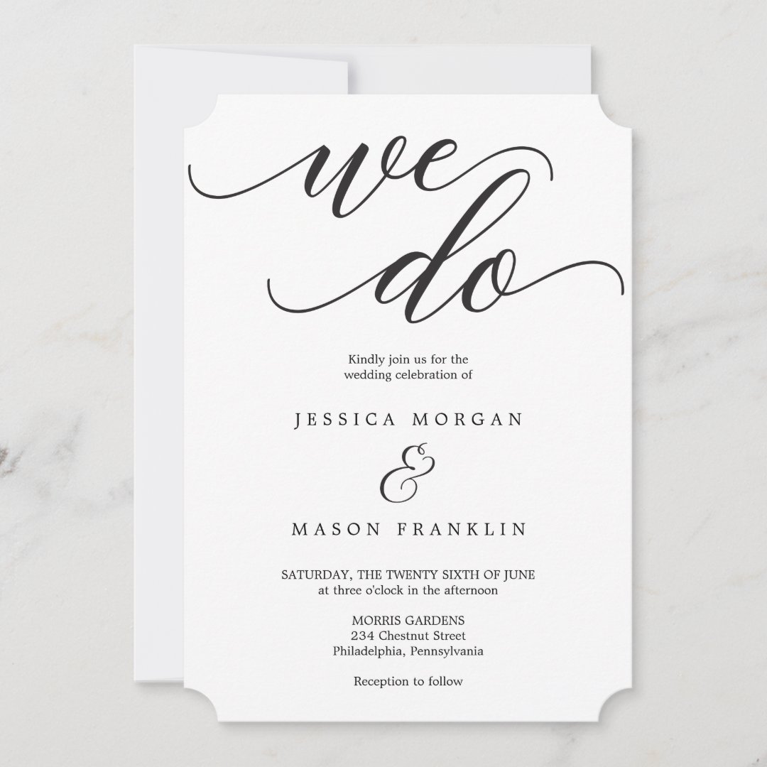 Classic Script Wedding Invitation | Zazzle