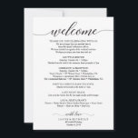 Classic Script Wedding Itinerary - Wedding Welcome Invitation<br><div class="desc">Welcome your guest with this lovely letter - great for hotel gift bags for for out of town guests!</div>
