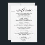 Classic Script Wedding Itinerary - Wedding Welcome Invitation<br><div class="desc">Welcome your guest with this lovely letter - great for hotel gift bags for for out of town guests!</div>
