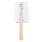 Classic Script Wedding Program Fan