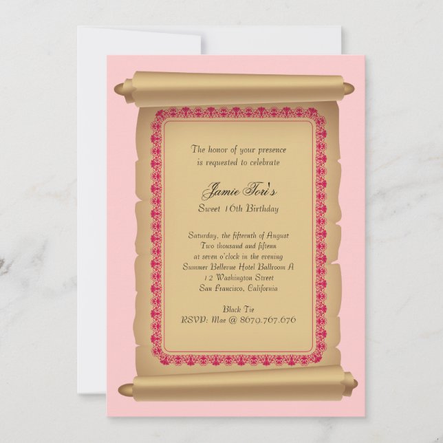Classic Scroll Invitation (Front)