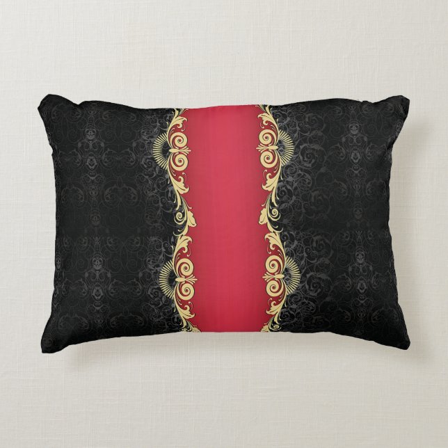Classic Scrollwork Design Accent Pillow (Front)