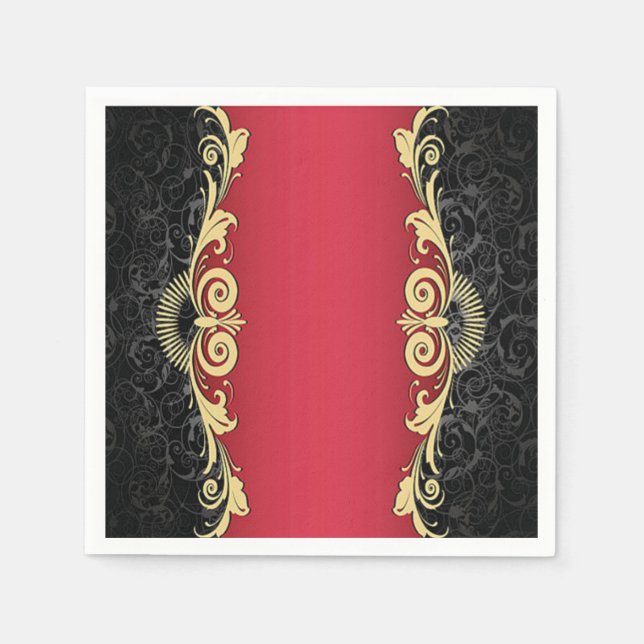 Classic Scrollwork Design Napkins (Front)
