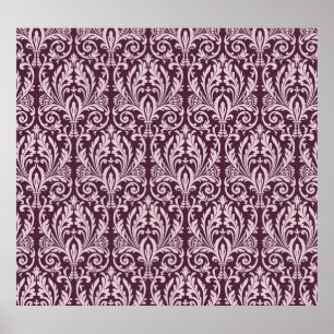 Classic seamless damask wallpaper. poster