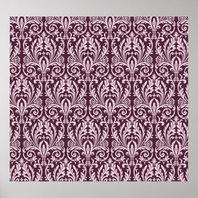 Classic seamless damask wallpaper. poster (Front)